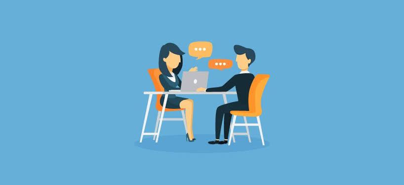 HR and candidate talking over a laptop